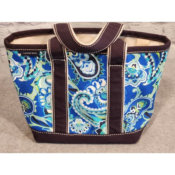 Lands' End Bags Lands End Small Open Top Canvas Tote Bag Paisley